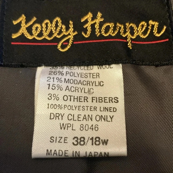 Vintage Kelly Harper women’s wool blend pant coat 18w - Picture 3 of 9